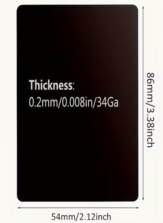 Engraved metal business card